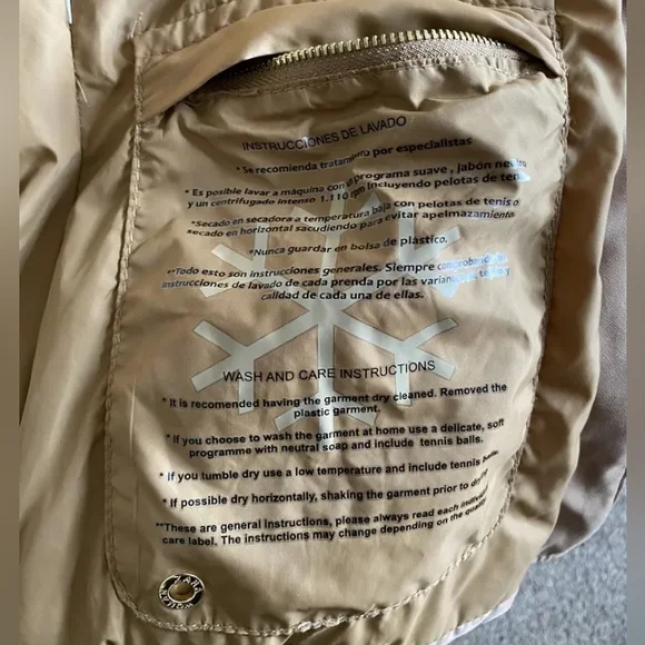 ZARA Beige Camel Down Belted Puffer Jacket/Coat - Size L - Picture 4 of 8